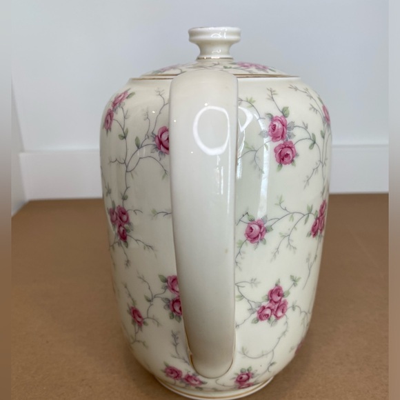 Vtg Bavaria Schumann Teapot and Creamer Pink Roses Gold Trim - Picture 5 of 14